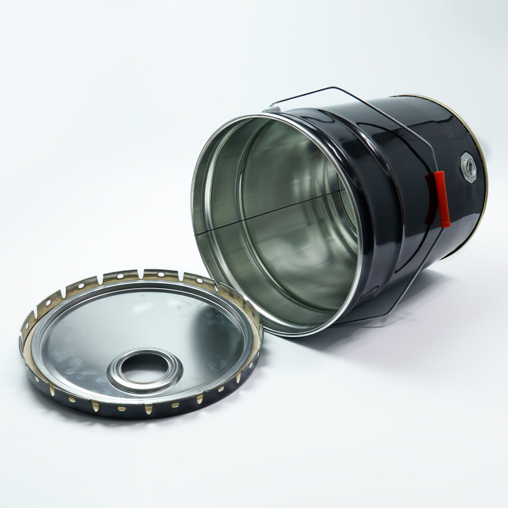 18L Leak-Proof Metal Paint Bucket - 300x330mm Empty Drum for Oil-Based Paint & Solvents