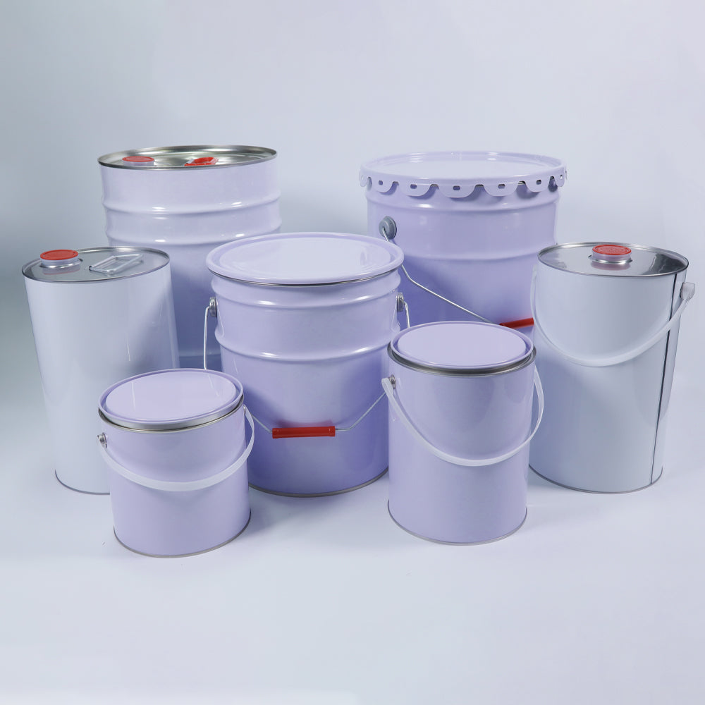20L Industrial Metal Paint Drum - 300x360mm UN Certified Chemical Storage Bucket for Factories