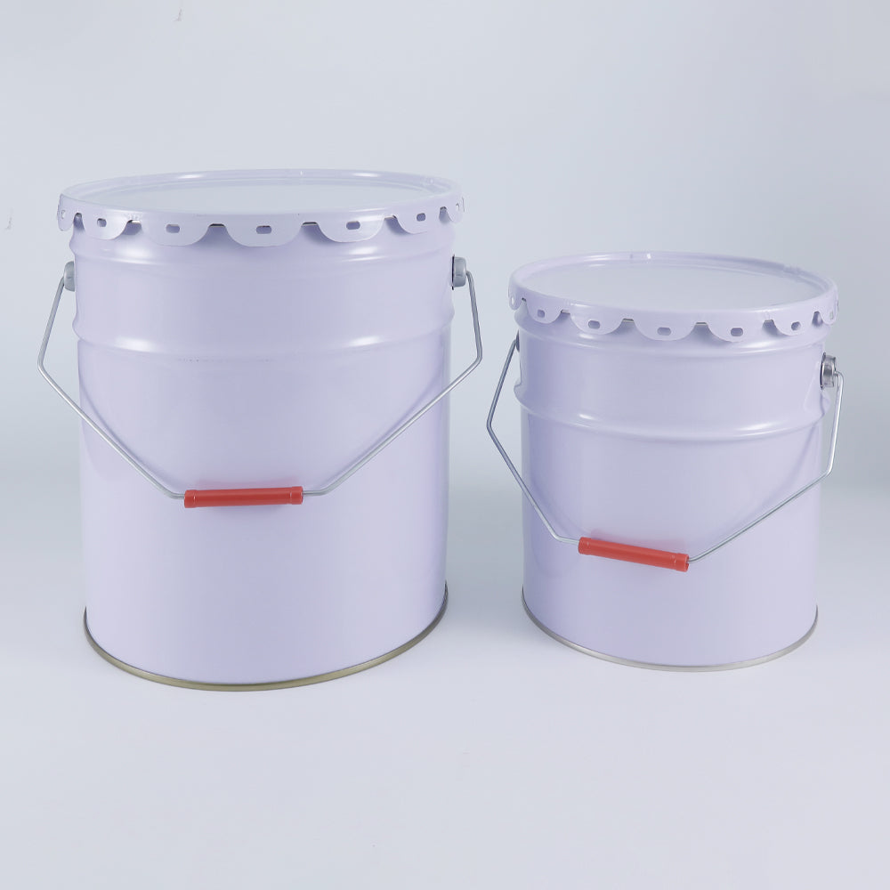 18L Leak-Proof Metal Paint Bucket - 300x330mm Empty Drum for Oil-Based Paint & Solvents