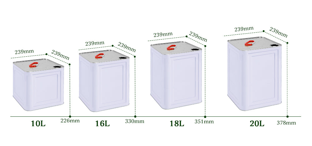 0.5L Chemical Square Can - Lab-Grade Storage for Solvents & Additives (116*60*93mm)