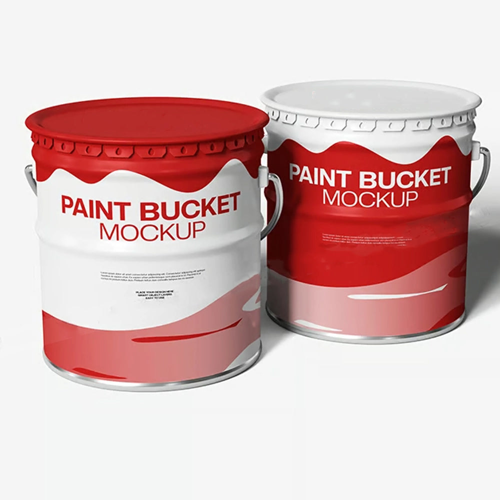 18L Leak-Proof Metal Paint Bucket - 300x330mm Empty Drum for Oil-Based Paint & Solvents