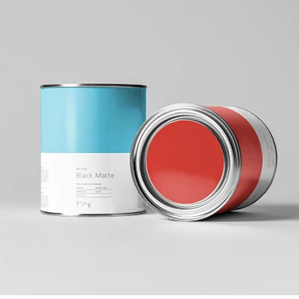 0.5L Empty Metal Paint Can - 62x79mm Leak-Proof Tin for DIY Craft & Touch-Ups, Small Round Container for Acrylic/Latex Paint
