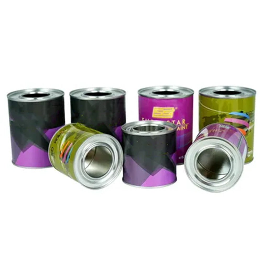0.5L Small Paint Tin Can - 82x87mm Empty Metal Container with Press-Fit Lid for Sample Paints, Craft Projects