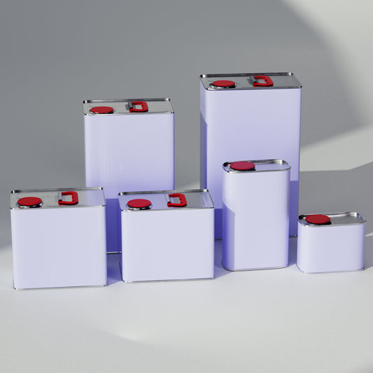 0.5L Chemical Square Can - Lab-Grade Storage for Solvents & Additives (116*60*93mm)