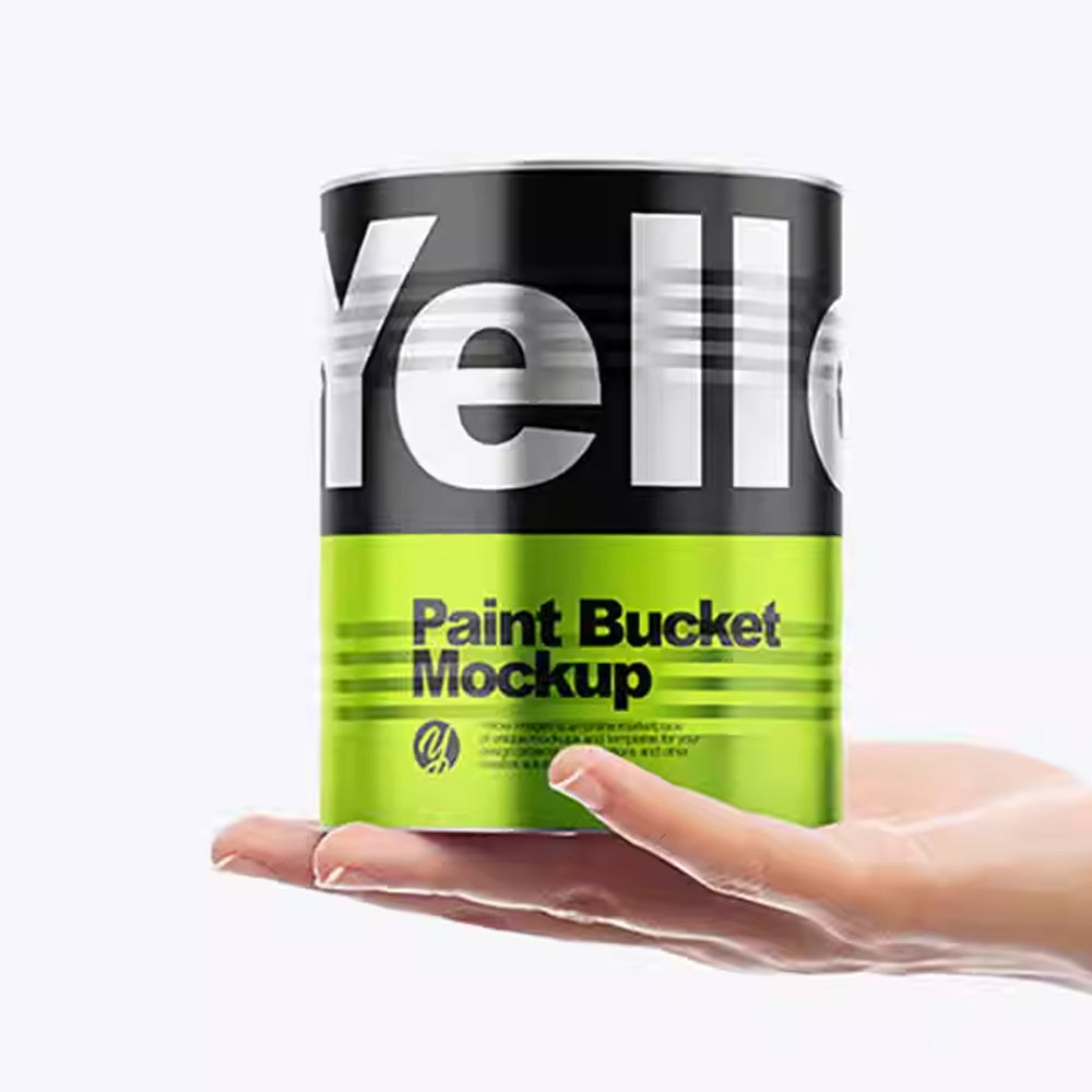 1L Empty Metal Paint Can with Lid - 115x116mm Round Tin for Latex/Acrylic Paint Storage, Leak-Proof Industrial Container for DIY & Contractors
