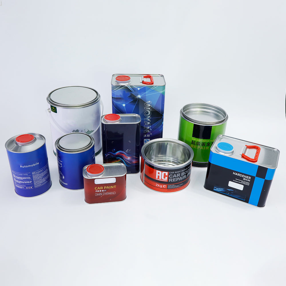 2L UN Certified Metal Paint Drum - 82x114mm Round Container for Chemical Storage, Leak-Proof Empty Tin for Solvents/Paints