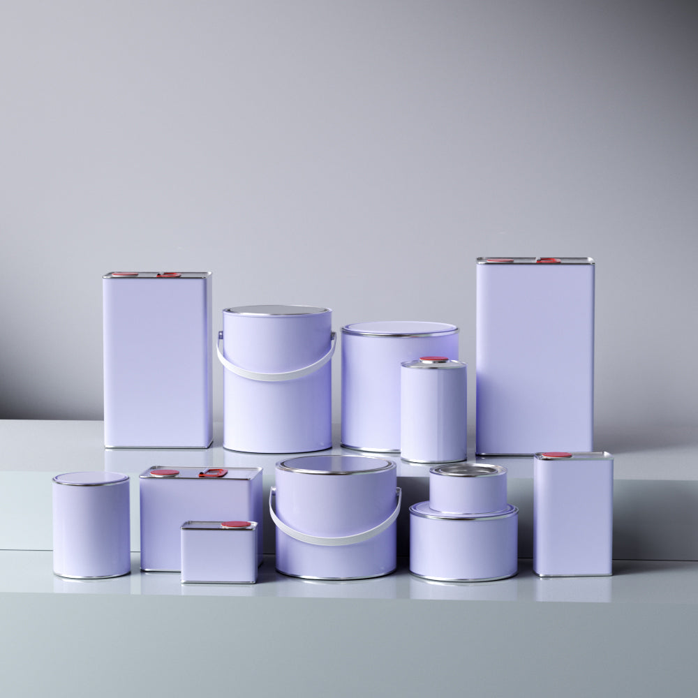 1L Empty Metal Paint Can with Lid - 115x116mm Round Tin for Latex/Acrylic Paint Storage, Leak-Proof Industrial Container for DIY & Contractors