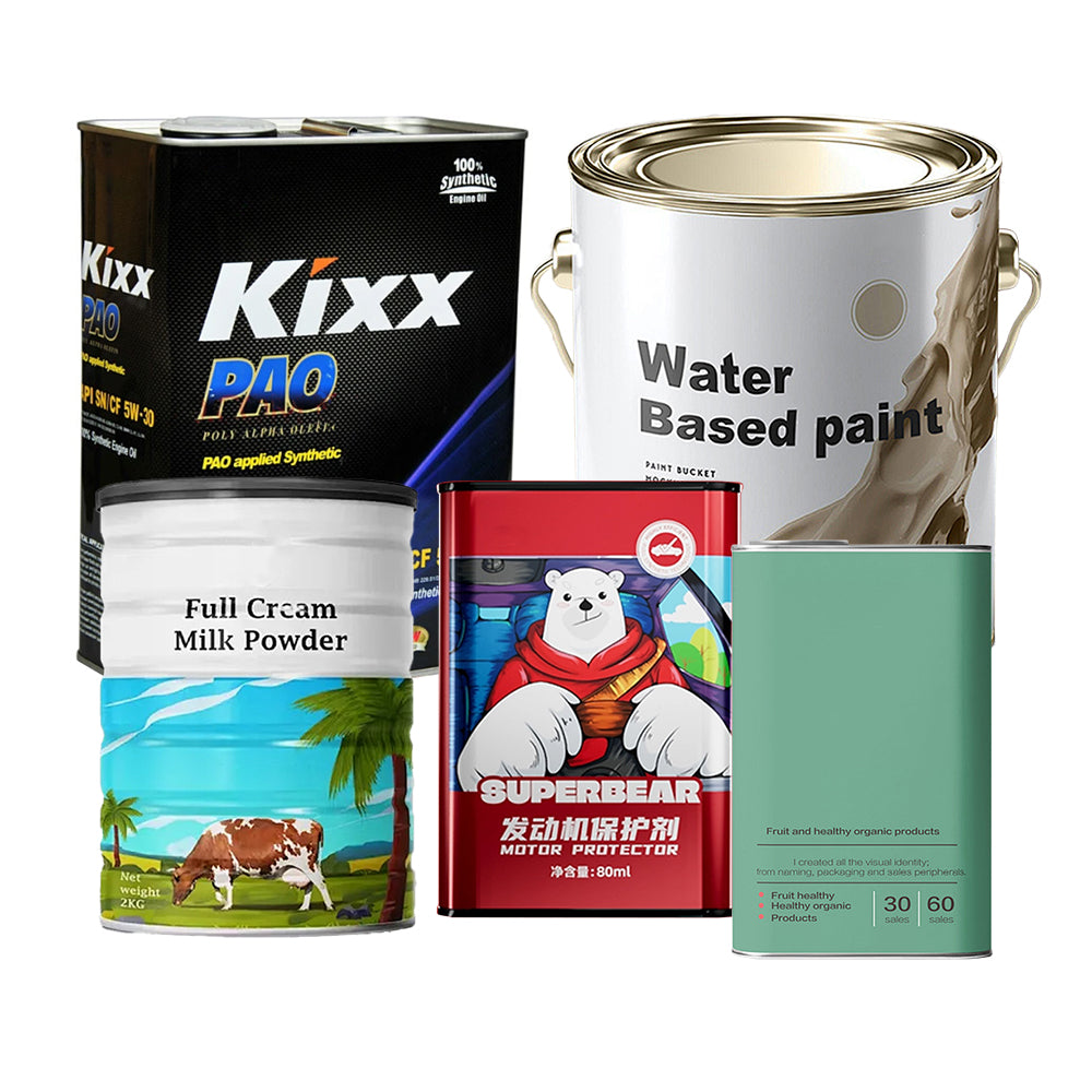 2.5L Industrial Metal Paint Drum - 137x159mm UN Certified for Chemical Storage, Leak-Proof Empty Tin for Oil-Based Paints