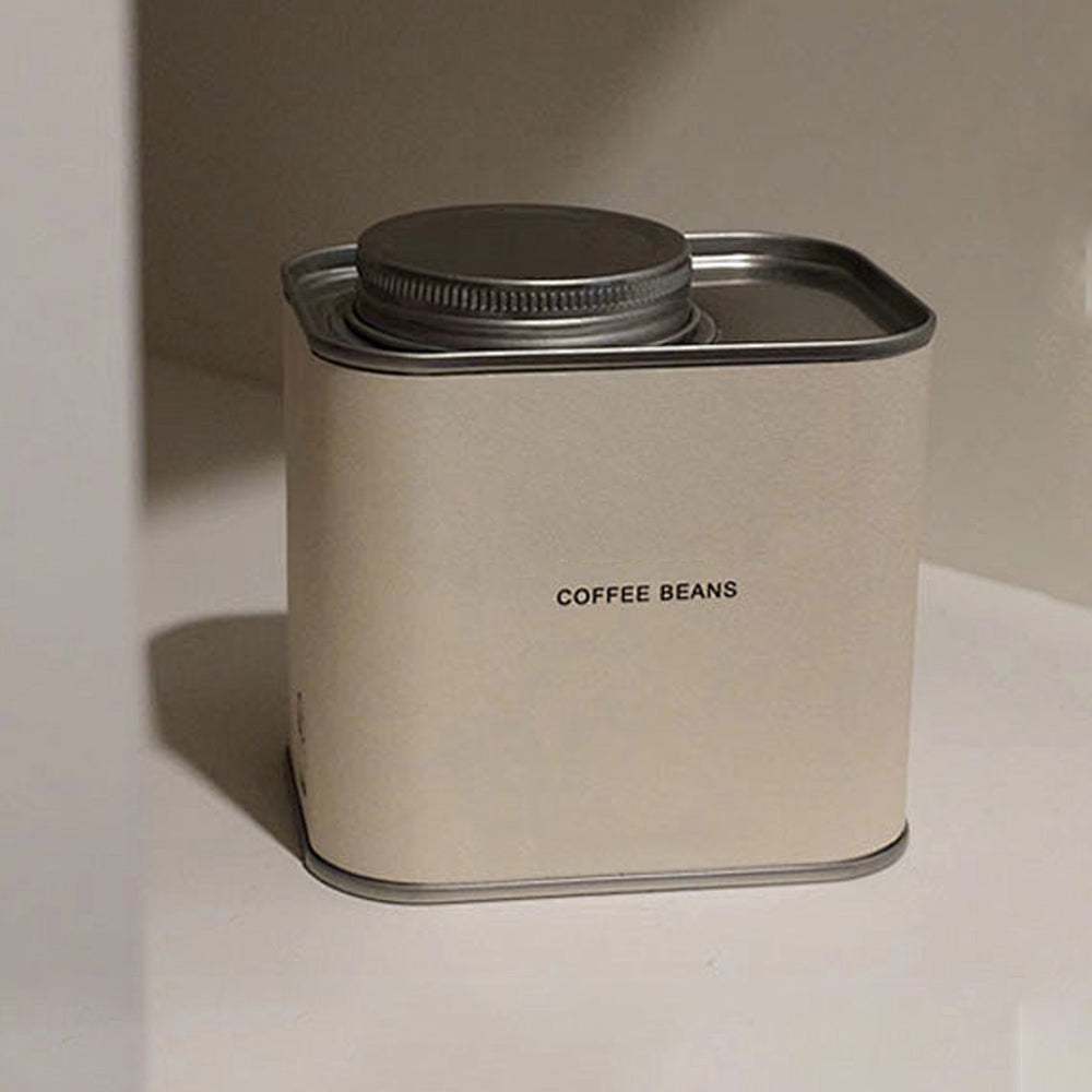 Food-Grade Metal Coffee Tin with Airtight Valve Cylinder Shape for Bean Bulk Orders for Cookie Storage and Packing